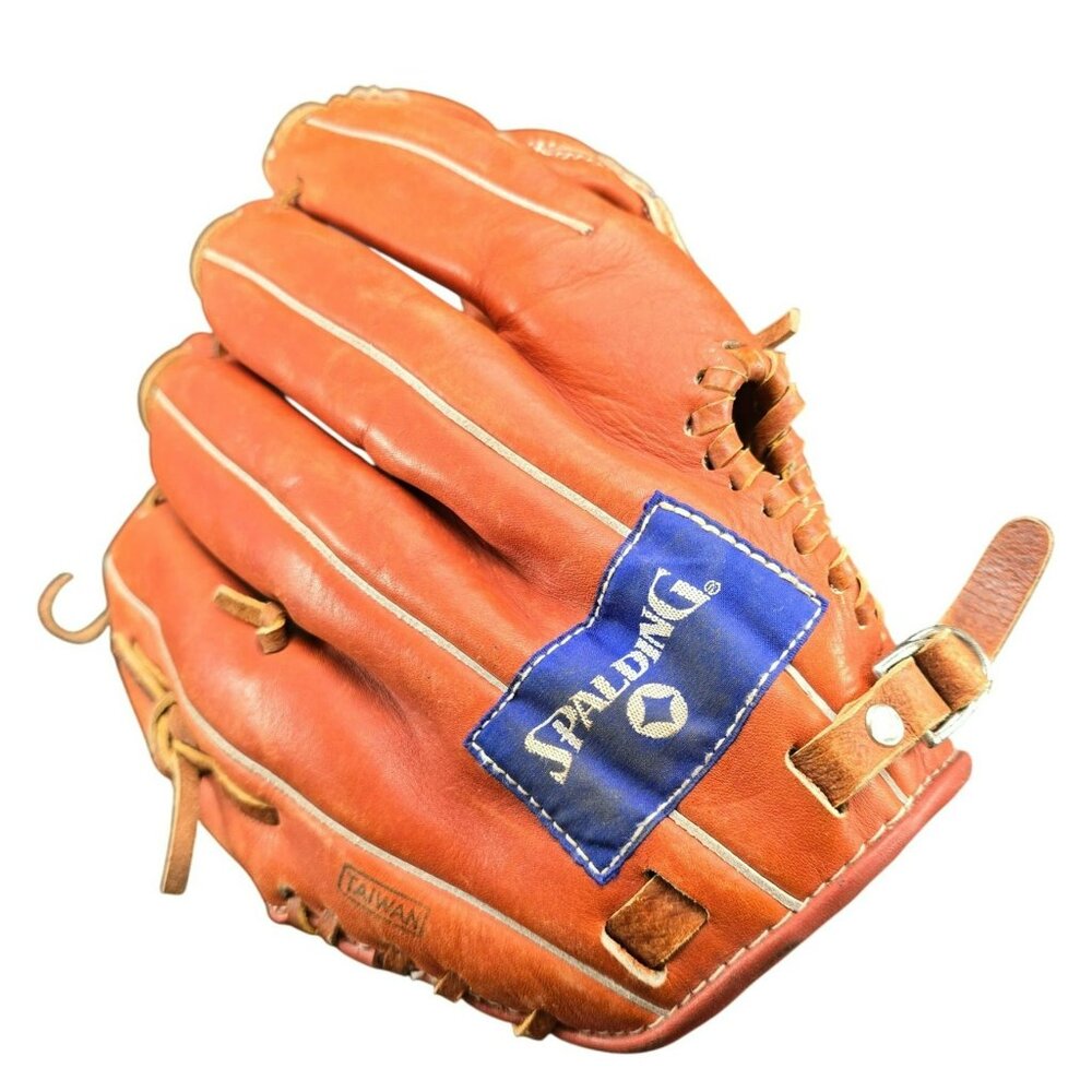 Spalding Left-Handed Baseball Glove The Hustler Leather 42-633 Deep Pocket CM208